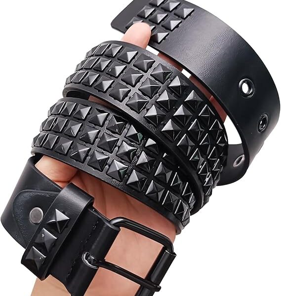 کمربند پانک مشکی مدل HEALEEP