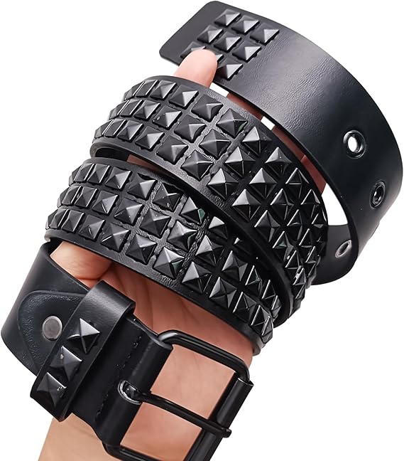 کمربند پانک مشکی مدل HEALEEP