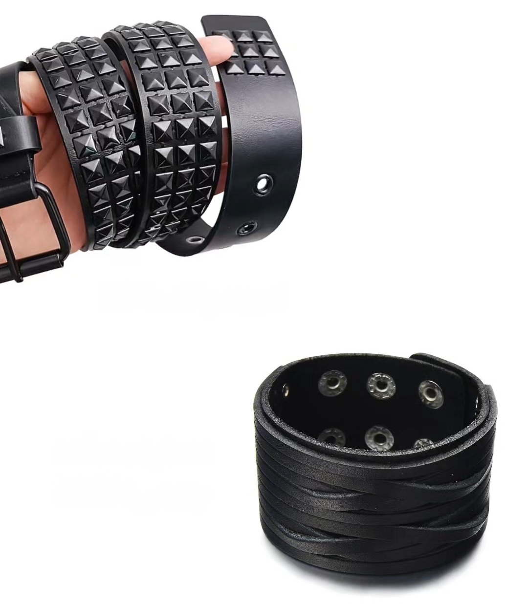 ست کمربند و دستبند مشکی مدل HEALEEP ست کمربند و دستبند مشکی مدل HEALEEP