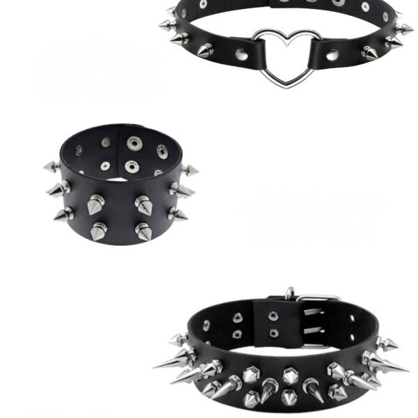 ست کمربند، چوکر و دستبند اسپایکی