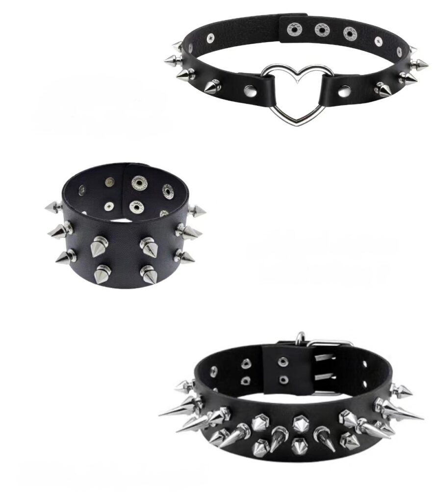 ست کمربند، چوکر و دستبند اسپایکی