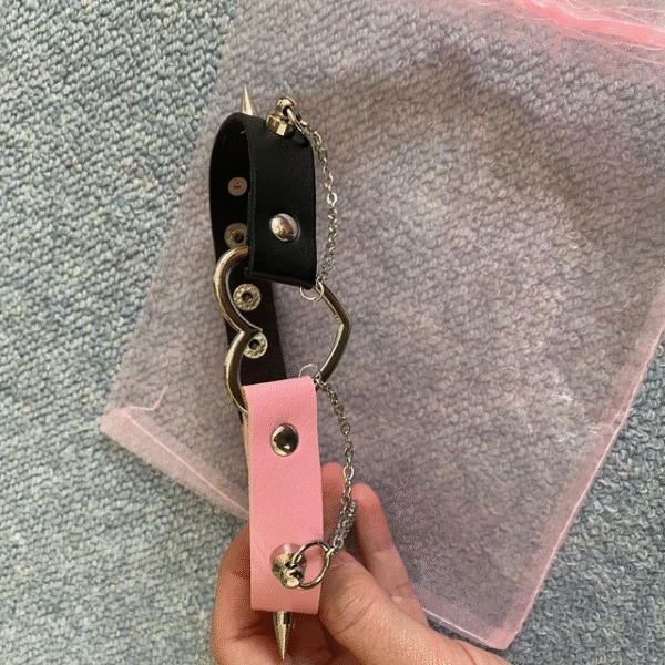 چوکر 2 رنگ اسپایکی طرح قلب